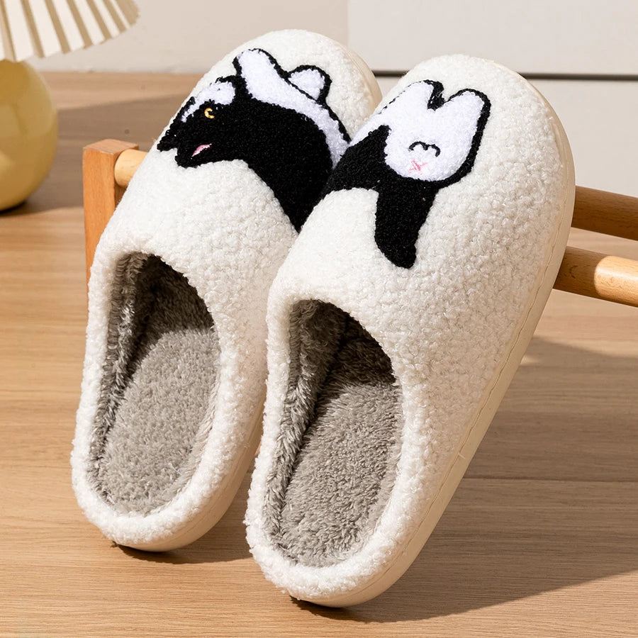 Chausson Chat Homme Blanc