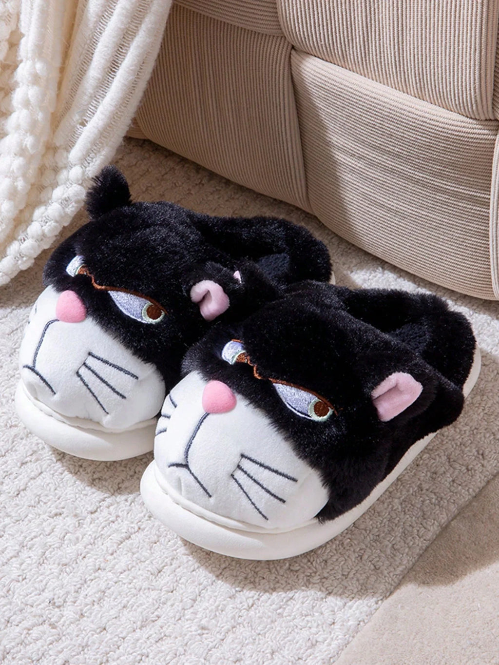Chausson Homme Rigolo  Chat