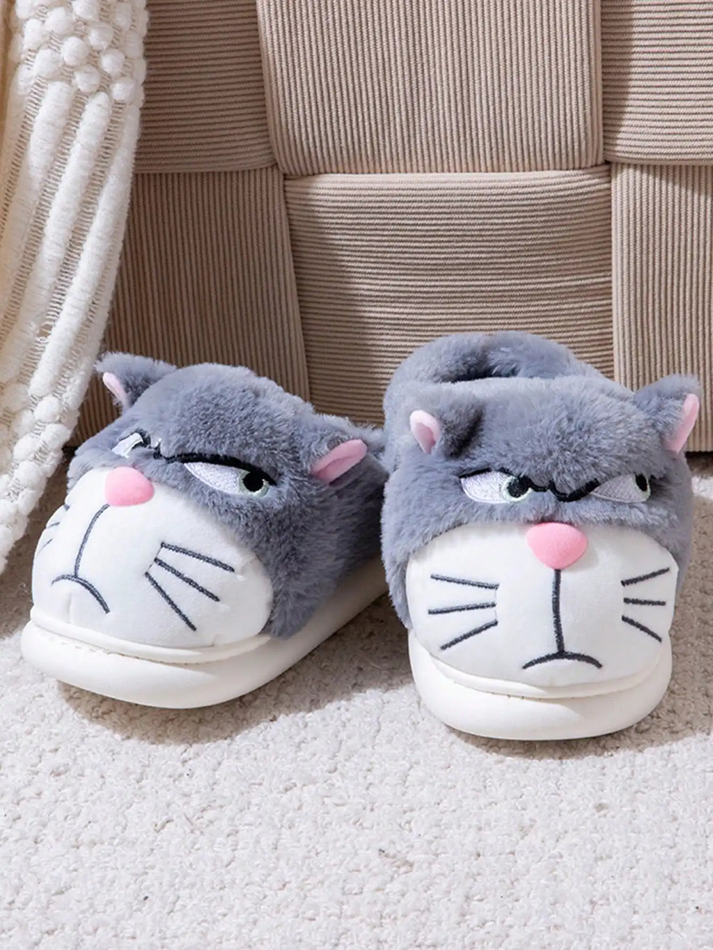 Chausson Homme Rigolo  Chat