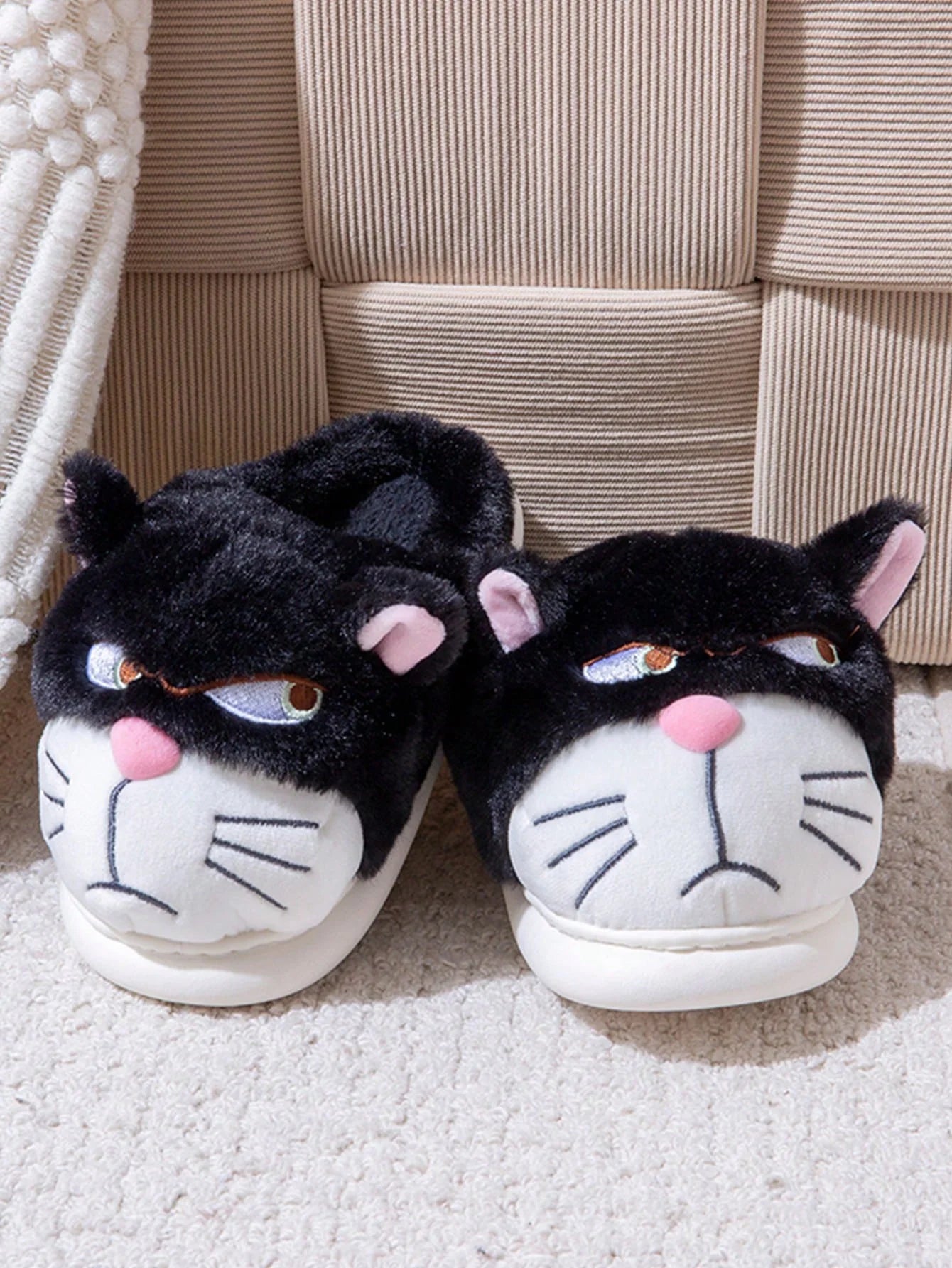 Chausson Homme Rigolo  Chat