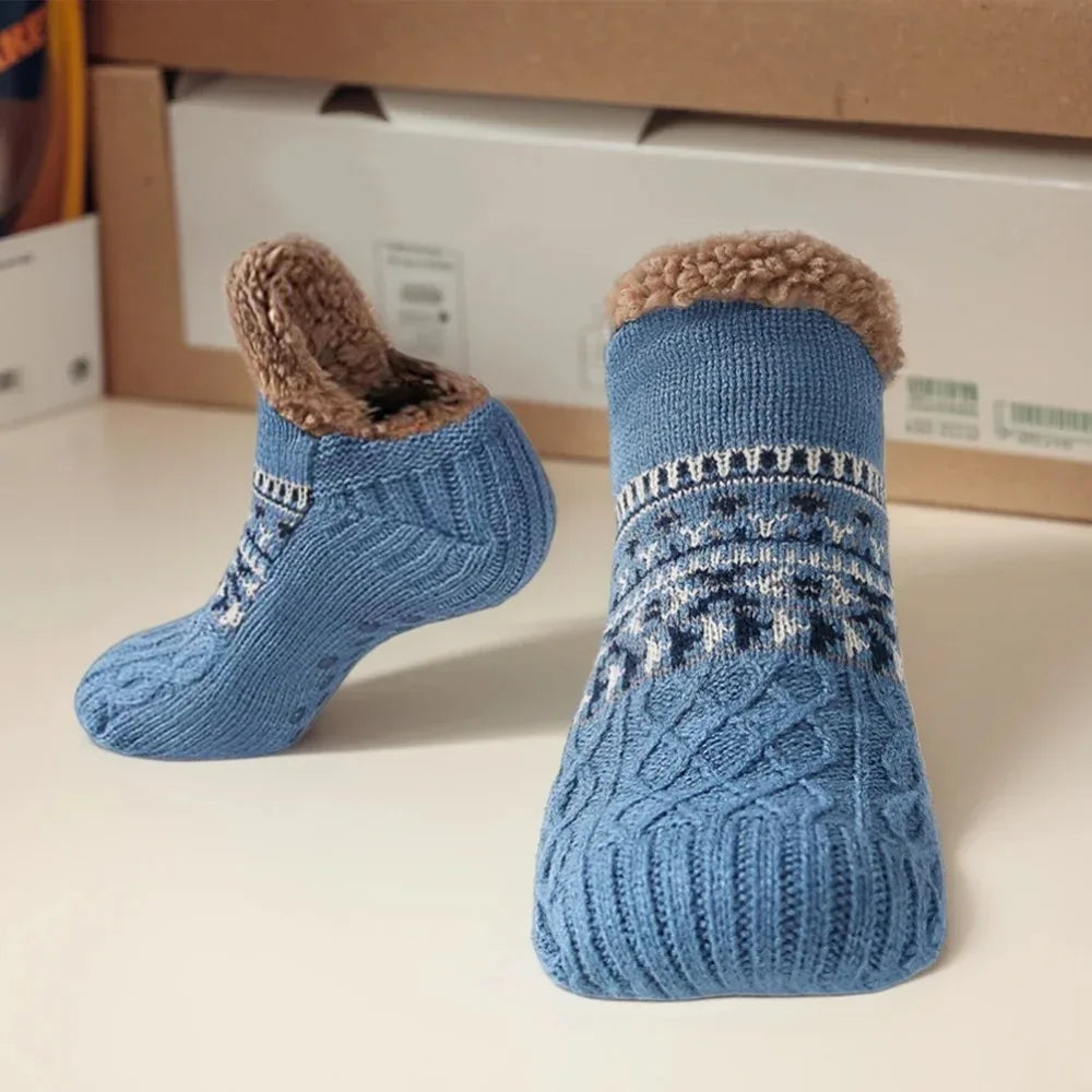 Chausson Tricot Bleu Homme
